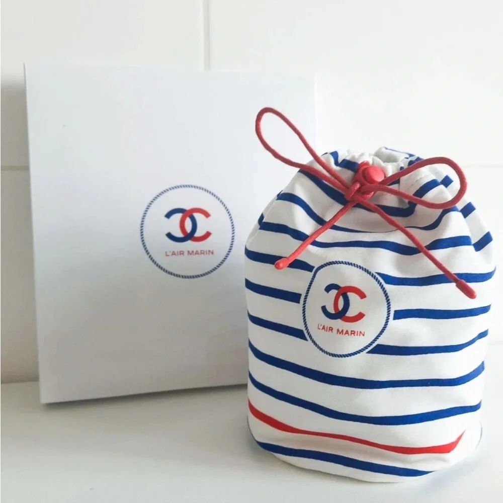 Auth CHANEL L'AIR MARIN DRAWSTRING Pouch bag Novelty - Picture 10 of 11